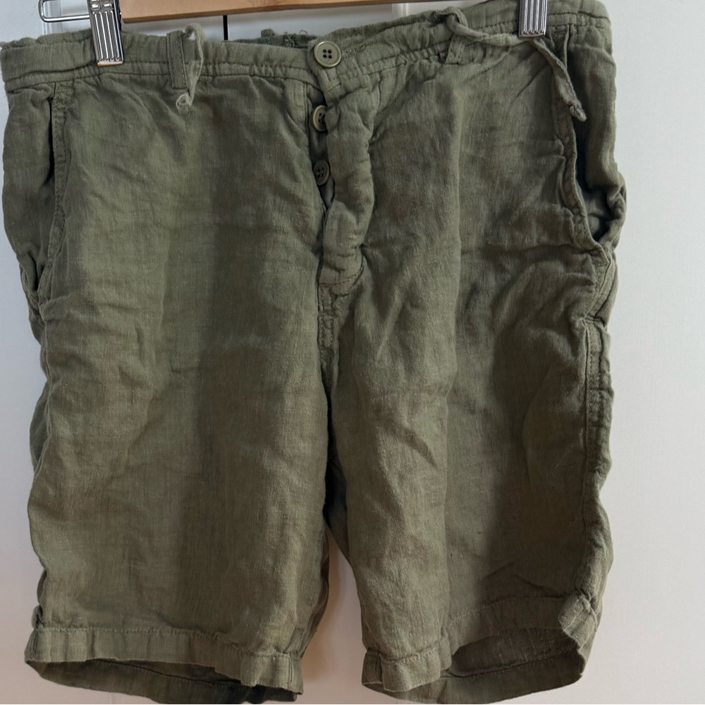 Benson button fly linen shorts, size 29
